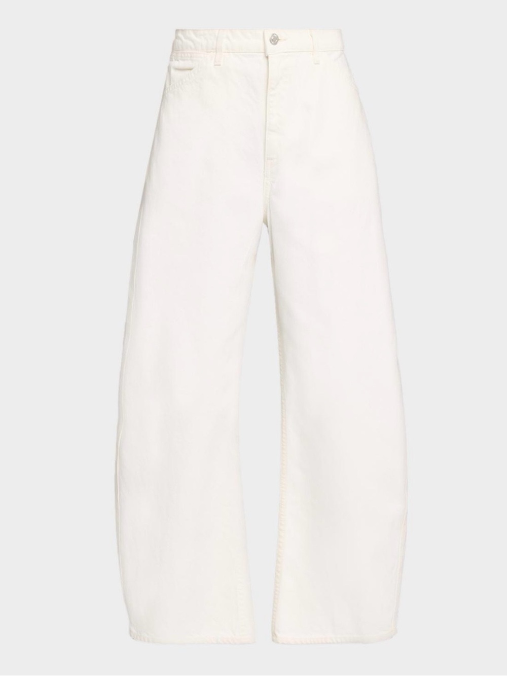 Nili Lotan Tribeca Barrel-Leg Ankle Jeans - Cream - Size - 27